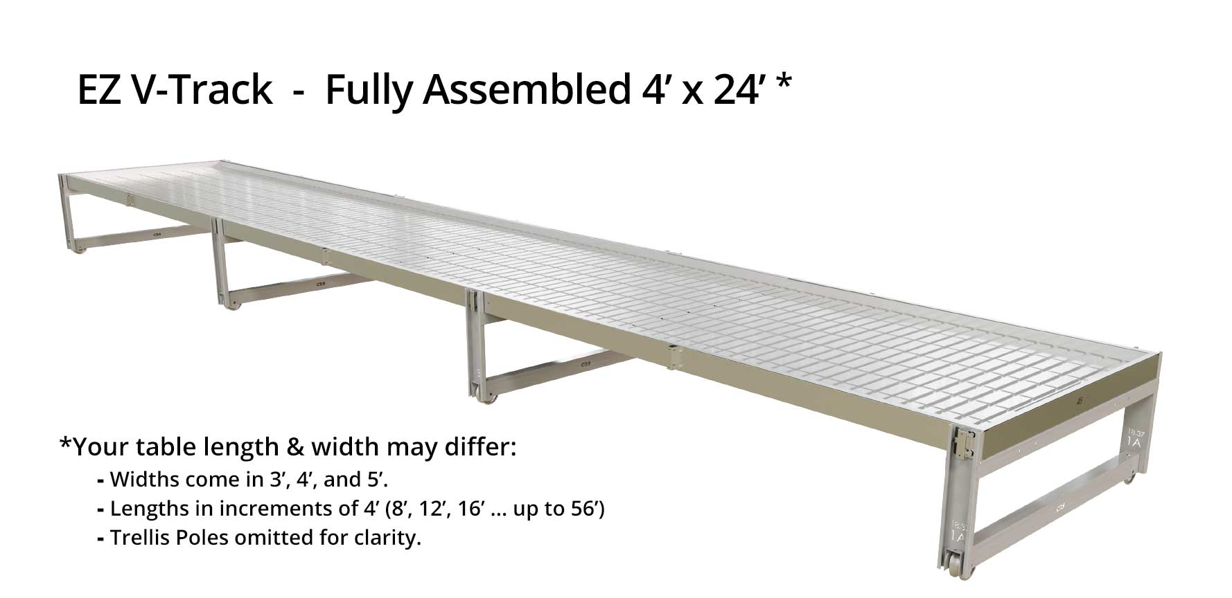 Rolling Benches will increase your crop yield and profits by up to 30%. The Ebb & Flow tables will cut down on your labor costs and increase the quanity of your harvest every time you plant.